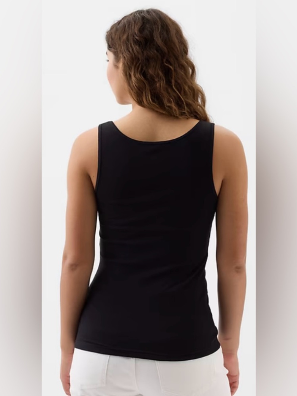 NWT Women’s Gap Black Ribbed Tank Top XL - Picture 2 of 4